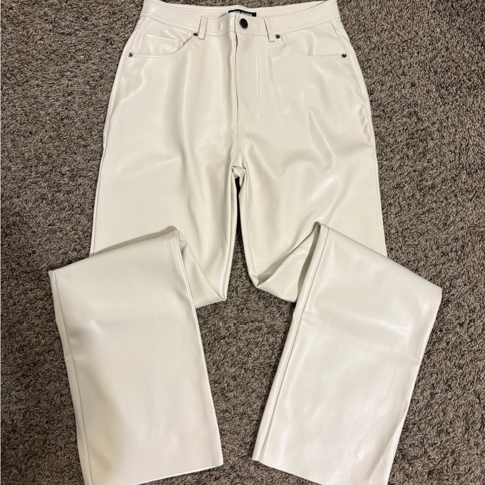 Steve Madden Cream Leather Pants